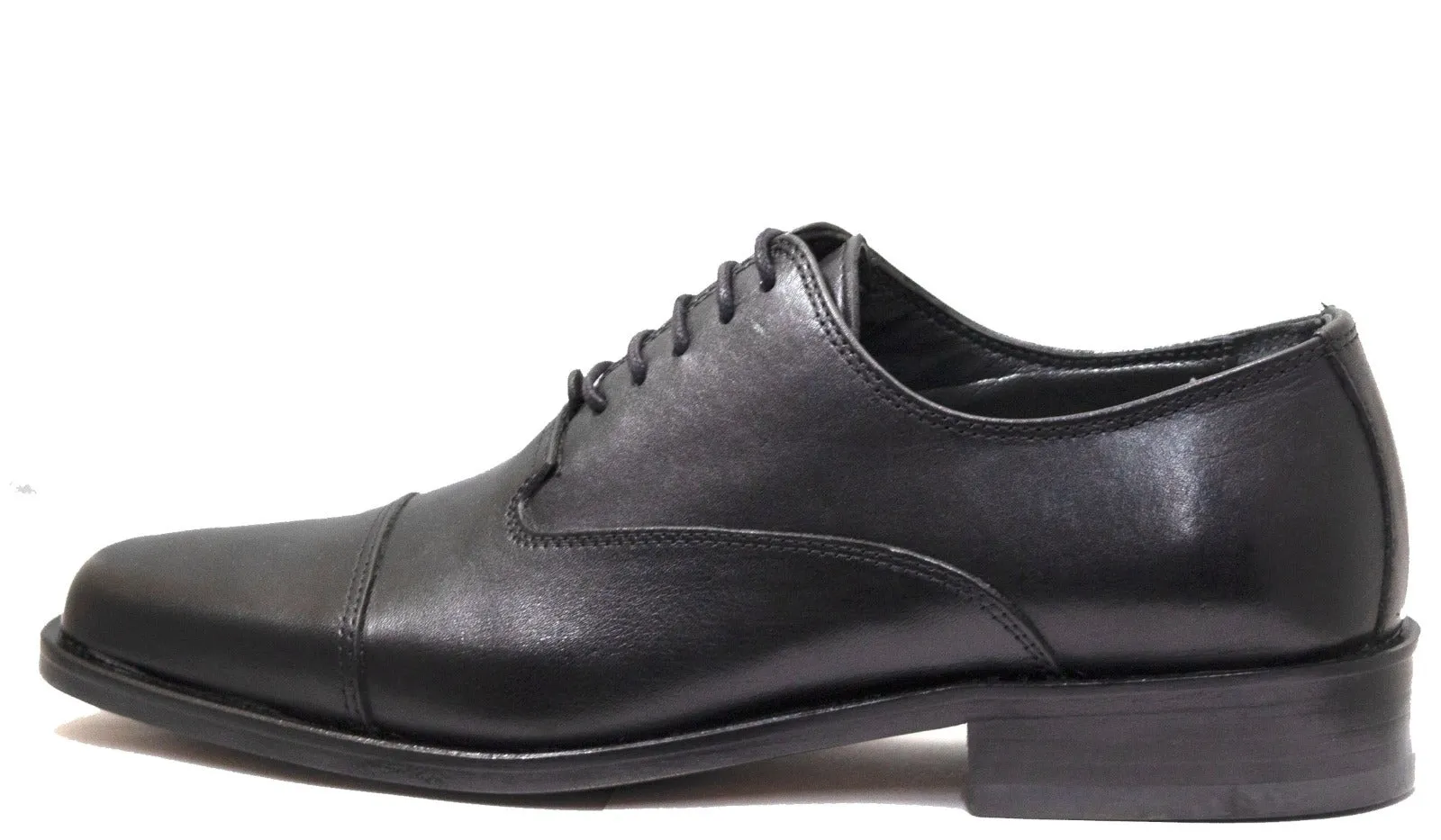 Mirage Men's Black Dress Cap Toe 2485